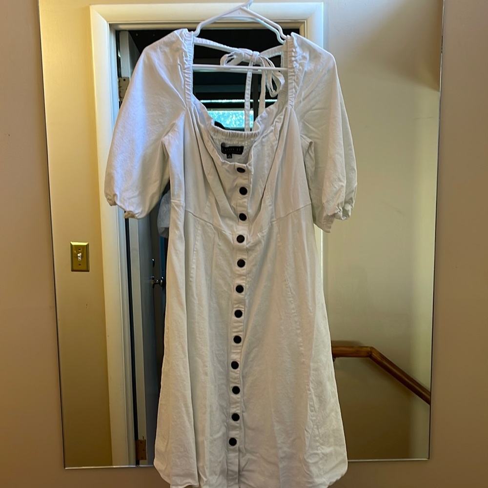 Size 16 Eloquii white midi dress